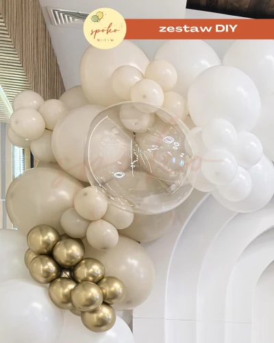 BEŻOWA ELEGANCJA - zestaw balonów na girlandę LUX (6mb)