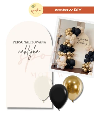 Zestaw dekoracji na ściankę, BEIGE & BLACK