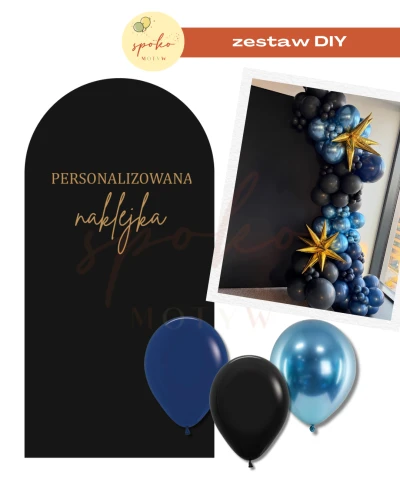NAVY & BLACK - zestaw dekoracji na ściankę