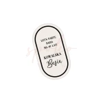 Personalizowane winietki, 6szt | BEIGE & BLACK