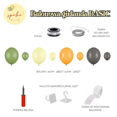 DINOZAURY - balonowa girlanda BASIC