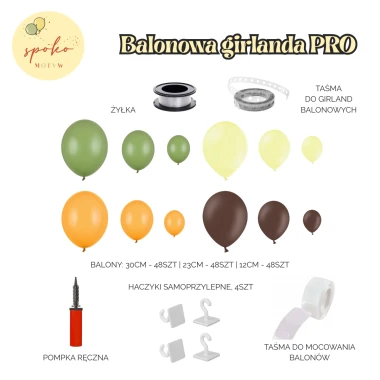 DINOZAURY - balonowa girlanda PRO (4m)
