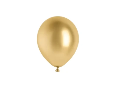 Balony 12cm, złoty, 6szt.| PartyDeco Glossy Balloons