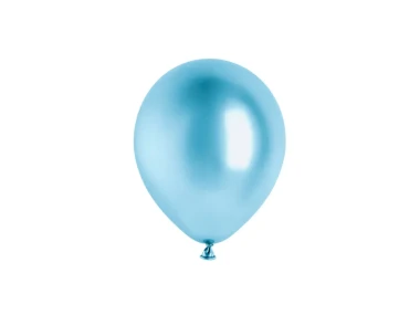 Balony 12cm, niebieski, 6szt.| PartyDeco Glossy Balloons