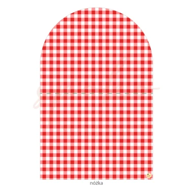 Dekoracja wielkoformatowa MINI ŚCIANKA DO ZDJĘĆ, CZERWONA KRATKA, 95x145cm