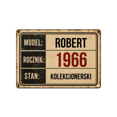 Tabliczka personalizowana, 70x50cm, PRL