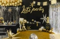 Balony foliowe napis "Let's party", złoty