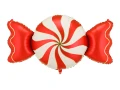 Balon foliowy Cukierek, czerwony | BOŻE NARODZENIE