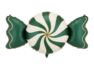 Balon foliowy Cukierek, zielony | BOŻE NARODZENIE
