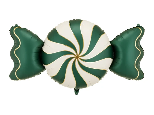 Balon foliowy Cukierek, zielony | BOŻE NARODZENIE