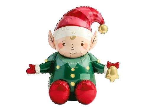 Balon foliowy Elf, stojący | BOŻE NARODZENIE