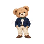 Dekoracja wielkoformatowa PAN MIŚ, TEDDY ACADEMY, 52x95cm (Wybierz materiał: PCW 3mm (cięcie po obrysie, wykończenie matowe, bez nóżki))