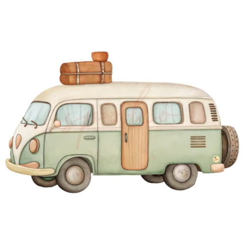 Dekoracja wielkoformatowa KAMPER, LITTLE CAMPERS, 157x95cm