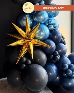 NAVY & BLACK - zestaw balonów na girlandę LUX (6mb)