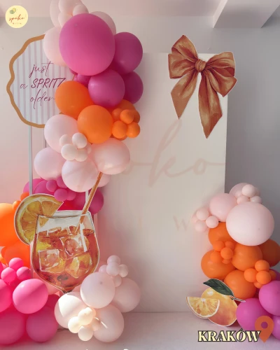 Balonowa ścianka do zdjęć, Urodziny, SPRITZ PARTY (montaż, Kraków)