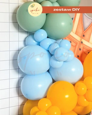 BUDOWA - zestaw balonów na girlandę LUX (6mb)