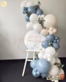 Sztaluga z balonami, Chrzest, SOFT BLUE (odbiór osobisty, dostawa, Kraków)