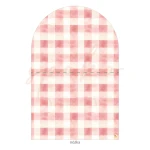Dekoracja wielkoformatowa MINI ŚCIANKA DO ZDJĘĆ, RÓŻOWA KRATKA, 95x145cm (Wybierz materiał: karton 5W EB + nóżka (cięcie do linii prostej u dołu, wykończenie laminatem, nóżka na odwrocie))