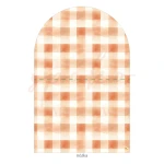 Dekoracja wielkoformatowa MINI ŚCIANKA DO ZDJĘĆ, POMARAŃCZOWA KRATKA, 95x145cm (Wybierz materiał: karton 5W EB + nóżka (cięcie do linii prostej u dołu, wykończenie laminatem, nóżka na odwrocie))