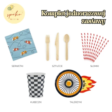 AUTKA - komplet jednorazowej zastawy