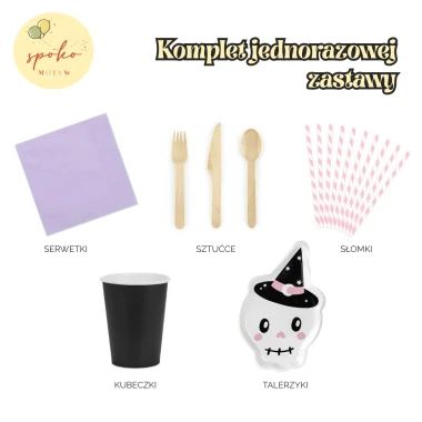 Komplet jednorazowej zastawy, Halloween, SPOOKY FRIENDS