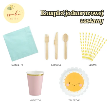 WIOSNA - komplet jednorazowej zastawy