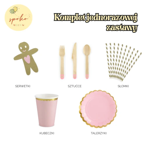 BOŻE NARODZENIE - komplet jednorazowej zastawy na 6 osób