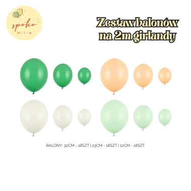 Zestaw balonów na 2m balonowej girlandy, DŻUNGLA