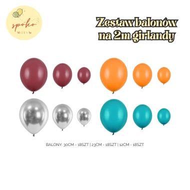 Zestaw balonów na 2m balonowej girlandy, ROBOTY