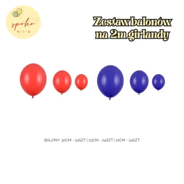 Zestaw balonów na 2m balonowej girlandy, PAJĄK / SPIDERMAN