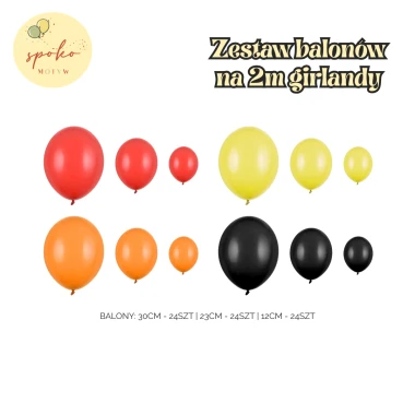 Zestaw balonów na 2m balonowej girlandy, STRAZ POŻARNA