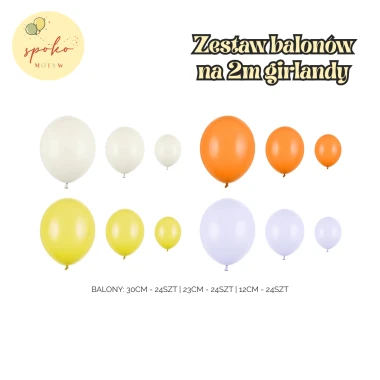 Zestaw balonów na 2m balonowej girlandy, WIELKANOC