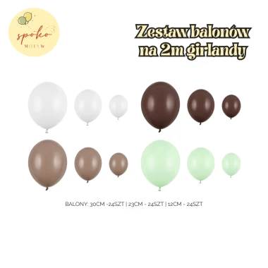 Zestaw balonów na 2m balonowej girlandy, SAFARI