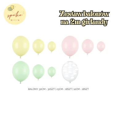 Zestaw balonów na 2m balonowej girlandy, WIOSNA
