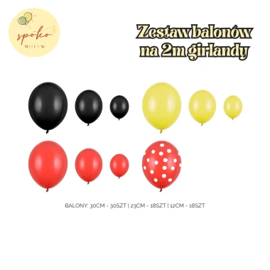 Zestaw balonów na 2m balonowej girlandy, MYSZKA MICKEY