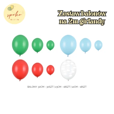 Zestaw balonów na 2m balonowej girlandy, FARMA