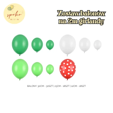 Zestaw balonów na 2m balonowej girlandy, TRUSKAWKA