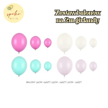 Zestaw balonów na 2m balonowej girlandy, BARBIE, Modelki