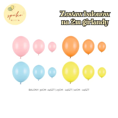 Zestaw balonów na 2m balonowej girlandy, KICIA KOCIA