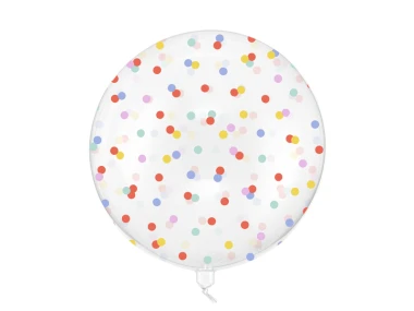 Balon Bubble Kropki, transparentny + HEL (odbiór osobisty, dostawa, Kraków)