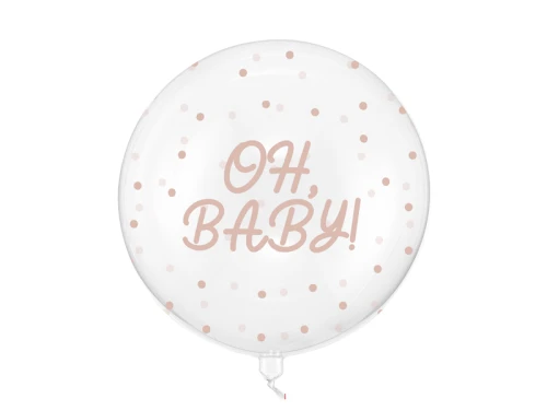 Balon Bubble Oh baby, transparentny + HEL (odbiór osobisty, dostawa, Kraków)