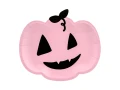 Talerzyki Dynia, różowy, 6szt. | HALLOWEEN