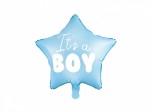 Balon foliowy Gwiazdka It's a BOY, j. niebieski | BABY SHOWER