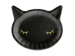 Talerzyki Kotek, czarny, 6szt. | HALLOWEEN