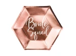 Talerzyki Bride Squad, różowe złoto, 6szt. | WIECZÓR PANIEŃSKI