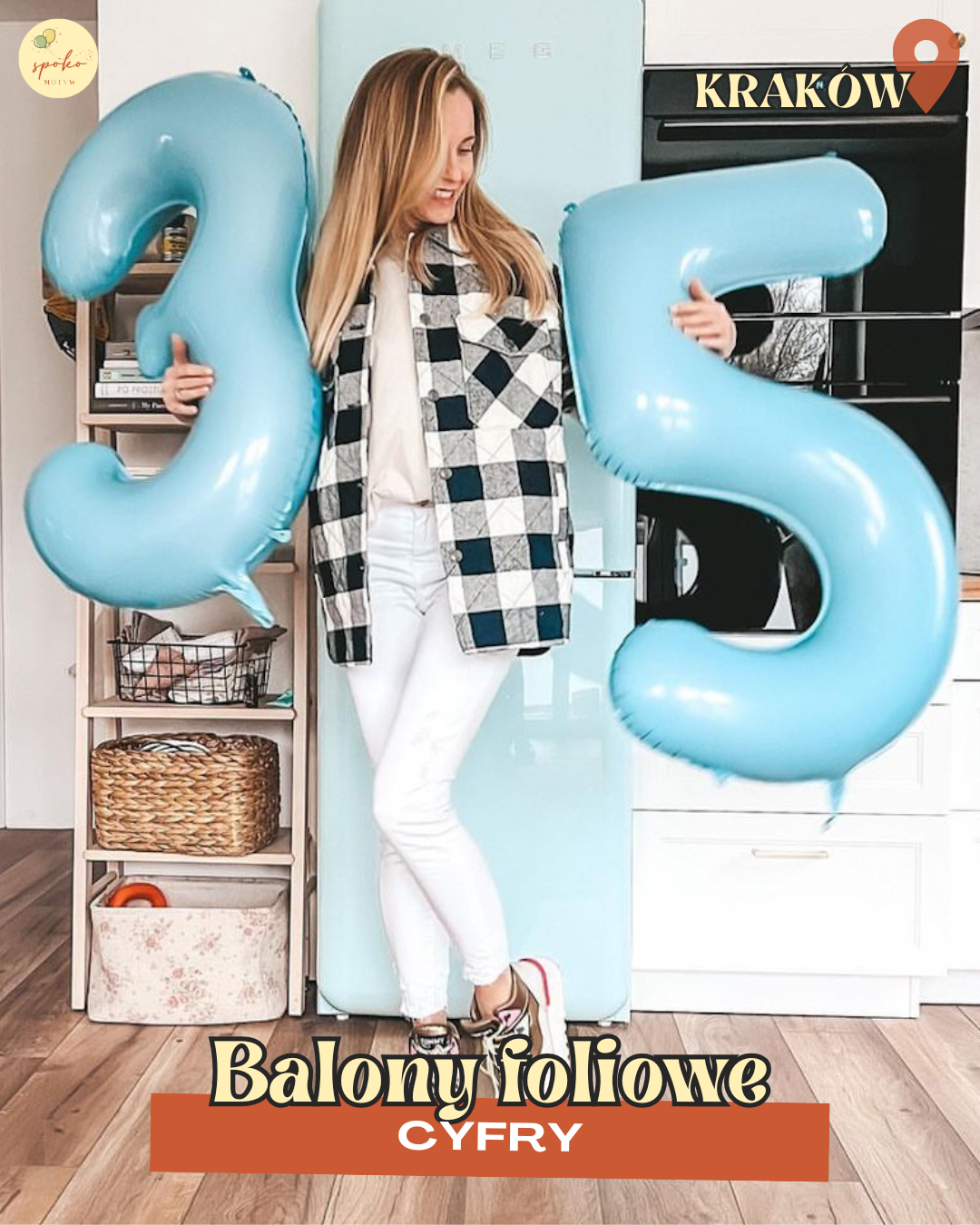 Balony foliowe cyfry z helem Kraków
